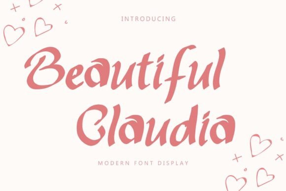 Beautiful Claudia: An Elegant Display Font for Makers