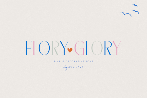 Glory Flory Typeface for Elegant Campaigns
