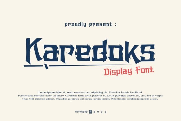 Karedoks Font for Japanese-Style Branding