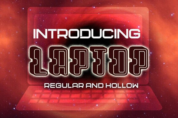 Laptop: A Bold 3D Display Font for Modern Editorial Design