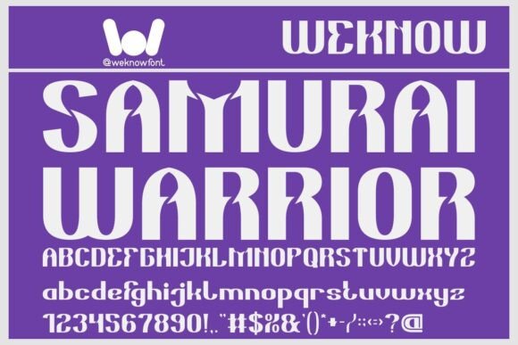Samurai Warrior: A Sharp Display Font for Modern Design