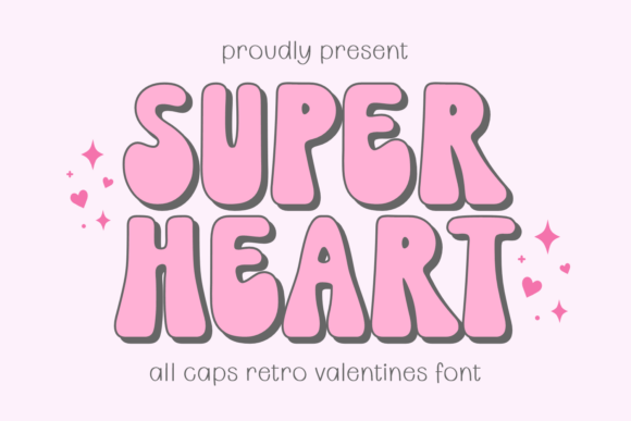 Super Heart Typeface for Retro Branding