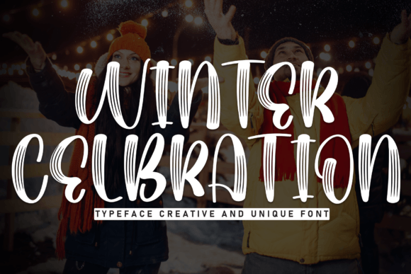 Winter Celebration Font for Festive Branding